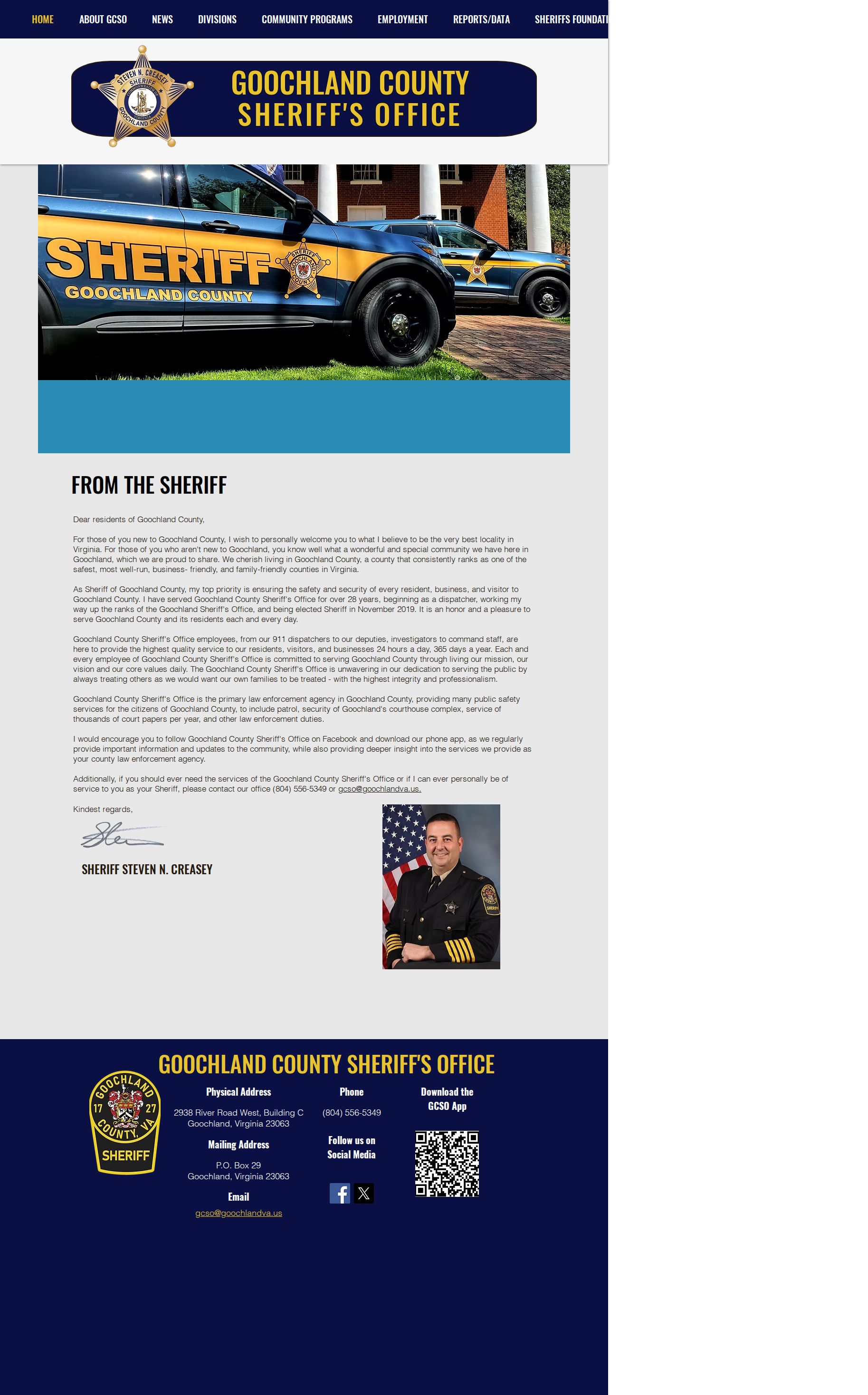 Goochland County Sheriff’s Office official website